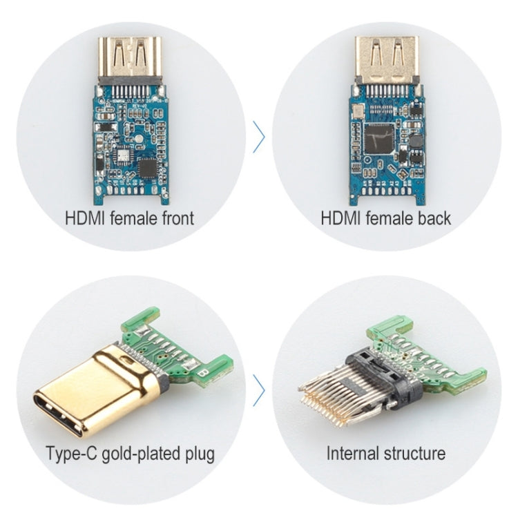 Cable adaptador 4K 60Hz USB-C / Type-C macho a HDMI hembra, Type-C Male to HDMI Female