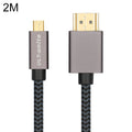 Cable trenzado de nailon macho HDMI macho con cabezal chapado en oro ULT-unite, longitud del cable: 2 m, 2m