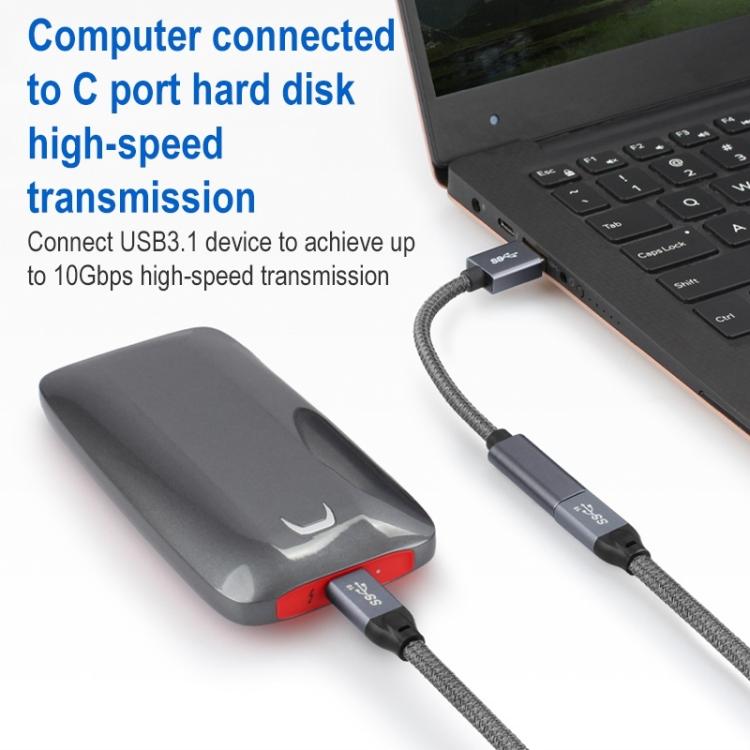 Cable de extensión USB 3.0 macho a USB-C/Tipo-C hembra