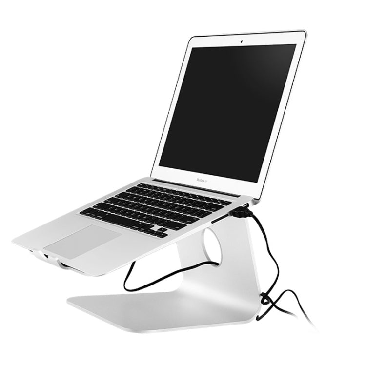 SOPI ZJ-001 Soporte de enfriamiento de aluminio de estilo clásico con ventilador frío para computadora portátil, adecuado para Mac Air, Mac Pro, iPad y otras computadoras portátiles, Classic Style with Cool Fan