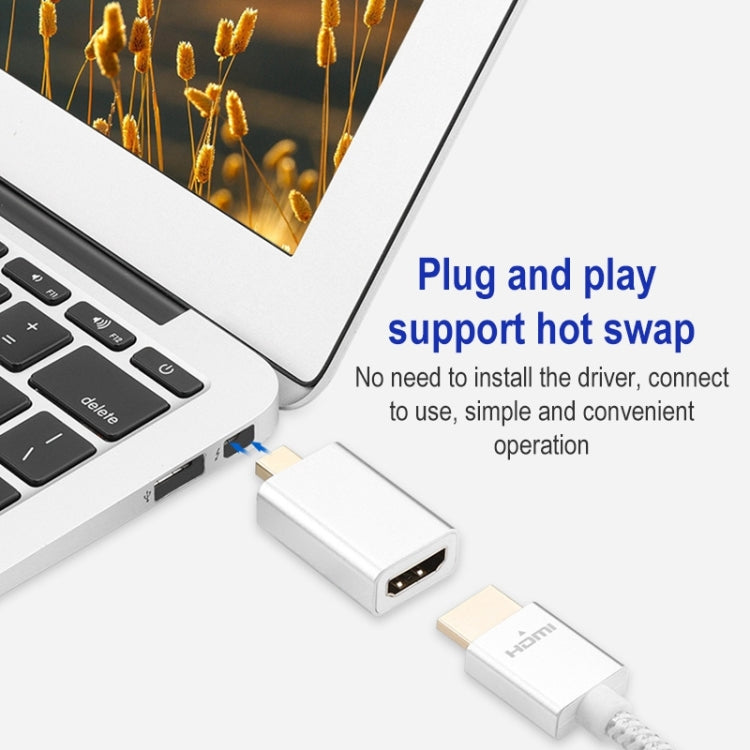 Adaptador Mini DisplayPort Macho a HDMI Hembra 1080P
