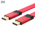 Cable adaptador plano con carcasa de aluminio 4K 60Hz DisplayPort 1.2 macho a DisplayPort 1.2 macho, longitud del cable: 2 m, 2m