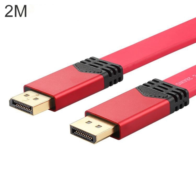 Cable adaptador plano con carcasa de aluminio 4K 60Hz DisplayPort 1.2 macho a DisplayPort 1.2 macho, longitud del cable: 2 m, 2m