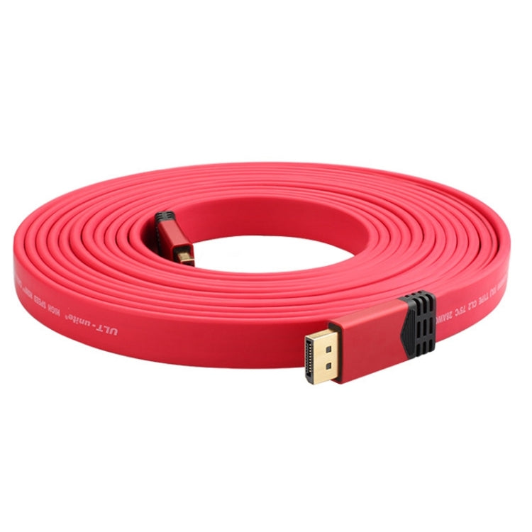 Cable adaptador plano con carcasa de aluminio 4K 60Hz DisplayPort 1.2 macho a DisplayPort 1.2 macho, longitud del cable: 2 m, 2m