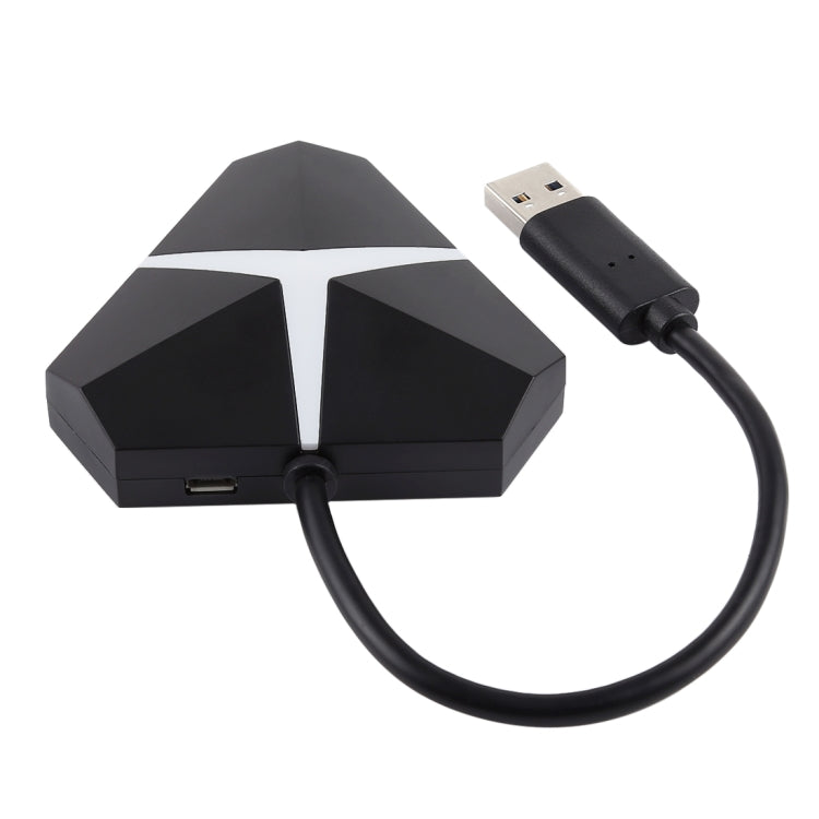 Adaptador HUB USB 3.0 de 4 puertos súper velocidad de 5 Gbps, longitud del cable: aproximadamente 20 cm, USB 3.0 HUB (Black), USB 3.0 HUB (White)