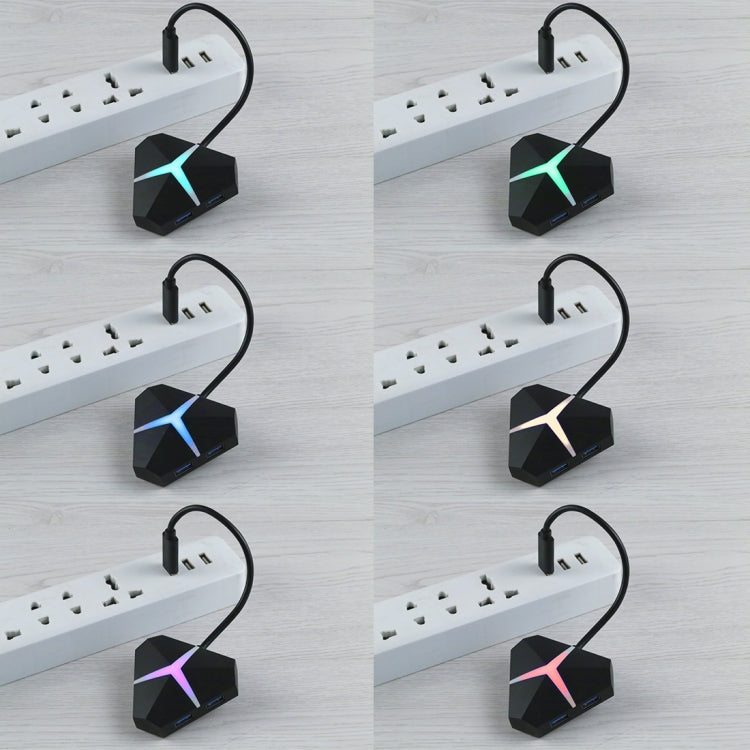 Adaptador HUB USB 3.0 de 4 puertos súper velocidad de 5 Gbps, longitud del cable: aproximadamente 20 cm, USB 3.0 HUB (Black), USB 3.0 HUB (White)
