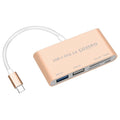 COMBO T-693 5 en 1 USB-C / Type-C a SD / TF / Ranura para tarjeta Micro SD + USB 3.0 + Puertos USB 2.0 Lector de tarjetas OTG HUB