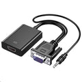 Convertidor HDCO-VGAM2 1080P VGA macho a HDMI hembra con cable de audio de 3,5 mm, HDCO-VGAM2