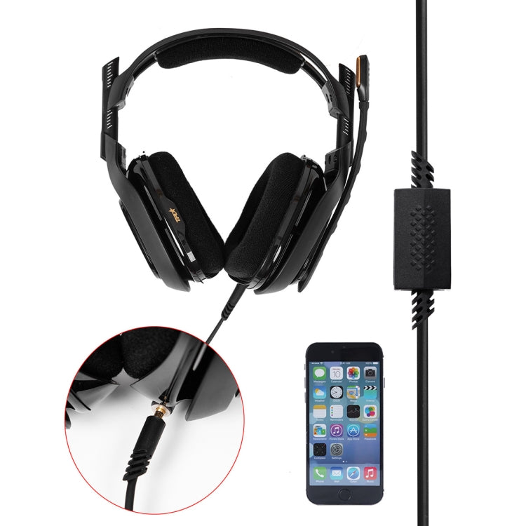 Cable de audio para auriculares para juegos ZS0179 para Logitech ASTRO A10 A40, PS4, longitud del cable: 2 m