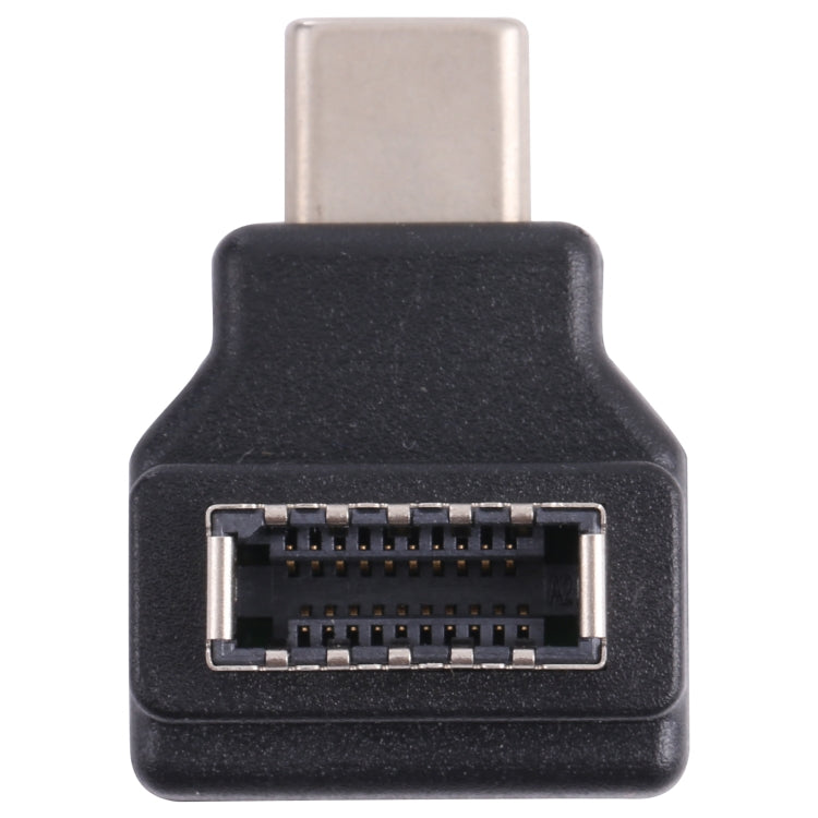 Adaptador de host de computadora macho tipo E, codo de 90 grados hembra a USB-C / tipo C, Type-E Female to Type-C Male