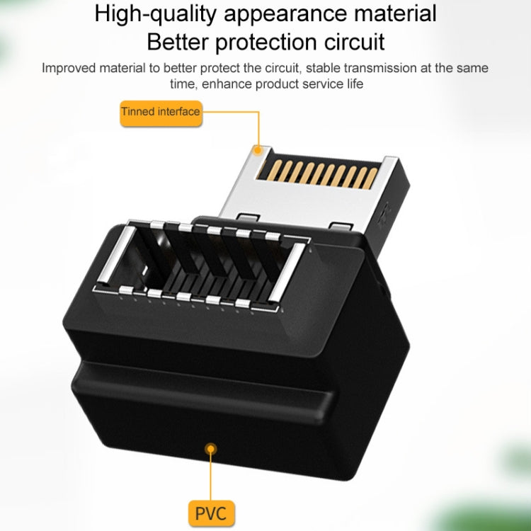Adaptador de host de computadora tipo E hembra a macho con codo de 90 grados, Type-E Female to Male