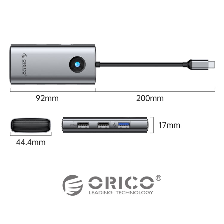 ORICO PW11-5P Estación de acoplamiento multifunción tipo C / USB-C 5 en 1 de 5 Gbps, PW11-5P