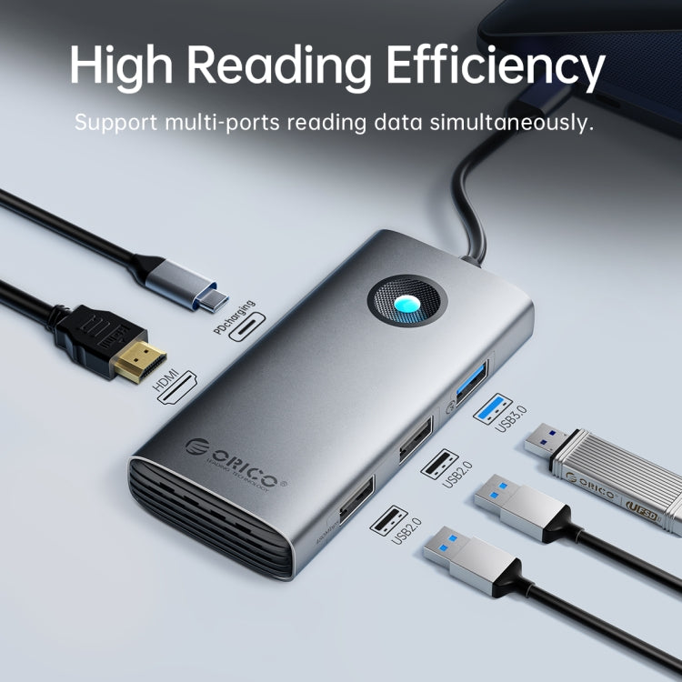 ORICO PW11-5P Estación de acoplamiento multifunción tipo C / USB-C 5 en 1 de 5 Gbps, PW11-5P