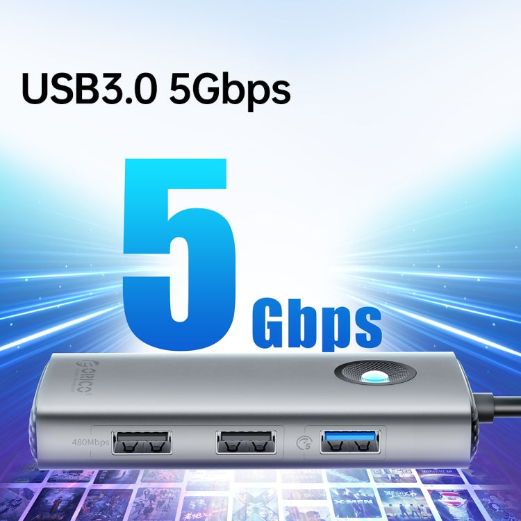 ORICO PW11-5P Estación de acoplamiento multifunción tipo C / USB-C 5 en 1 de 5 Gbps, PW11-5P