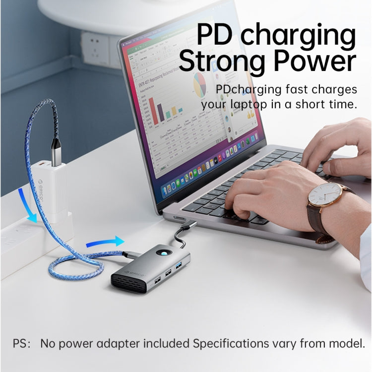 ORICO PW11-5P Estación de acoplamiento multifunción tipo C / USB-C 5 en 1 de 5 Gbps, PW11-5P