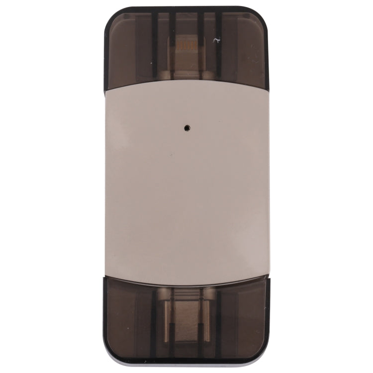 Lector de tarjetas OTG 4 en 1 de 8 pines + USB-C / Type-C macho a USB 3.0 + USB hembra