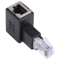 Convertidor RJ45 macho a hembra, adaptador de extensión de 90 grados para Cable de red Ethernet Cat5 Cat6 LAN, 90 Degrees Right