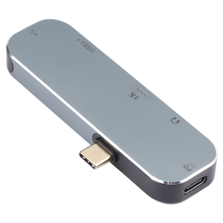 5 en 1 USB-C/Tipo-C Macho a PD USB-C/Tipo-C Carga + 3.5mm AUX + 4K HDMI + USB 3.1 + Adaptador USB Hembra, 4K HDMI