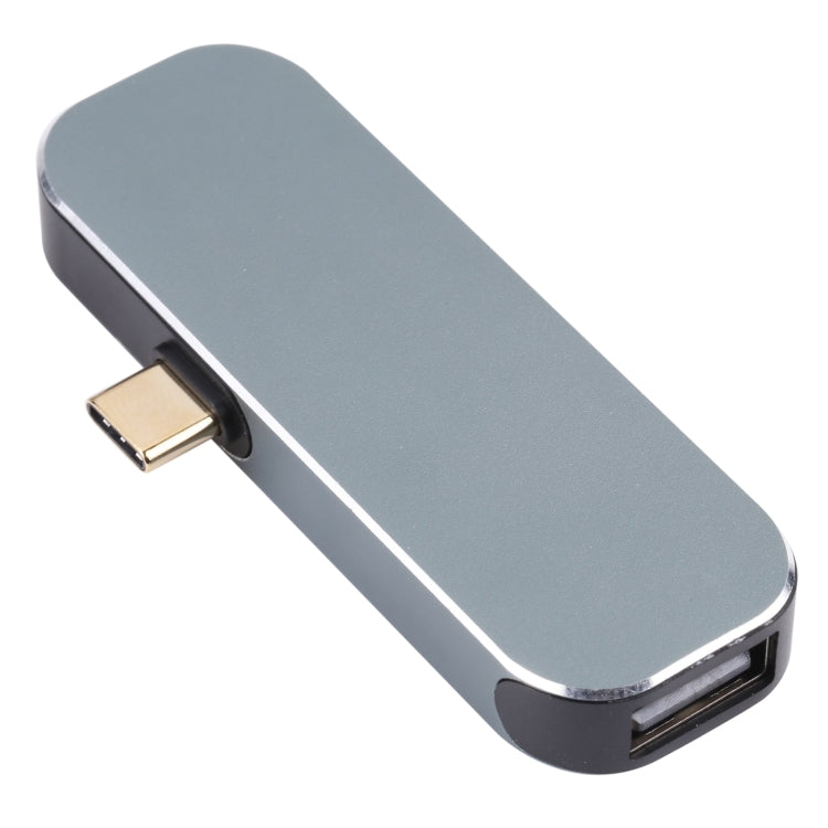 Adaptador 5 en 1 USB-C/Tipo-C Macho a Doble USB-C/Tipo-C + Doble USB + USB 3.0 Hembra, Dual USB-C / Type-C + Dual USB