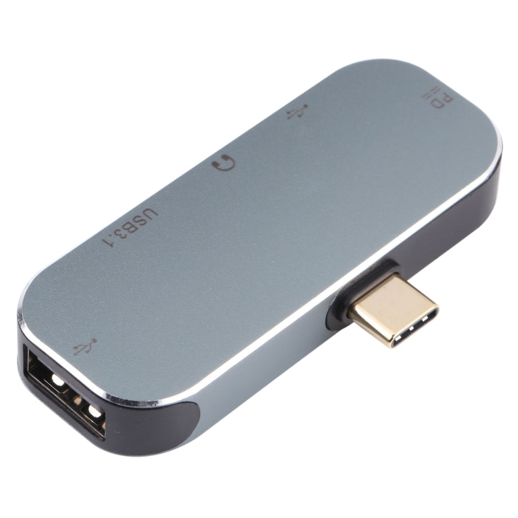 Adaptador 5 en 1 USB-C/Tipo-C macho a USB-C/Tipo-C dual + AUX de 3,5 mm + USB 3.1 + Adaptador USB hembra, Dual USB-C / Type-C + 3.5mm AUX