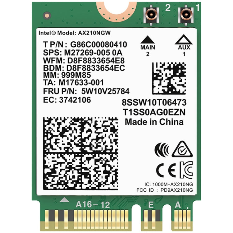 COMFAST AX210 vPro-M 5374Mbps Bluetooth 5.2 Tarjeta de red inalámbrica tribanda, AX210