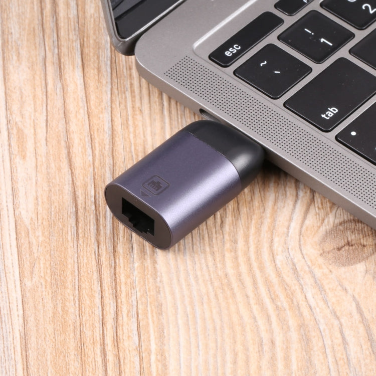 Adaptador USB-C / Tipo-C macho a 100M RJ45 hembra, 100M RJ45 Female Adapter
