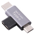Convertidor USB-C / Type-C hembra a USB-C / Type-C macho + Micro USB macho, Type-C Female to Type-C + Micro USB Male