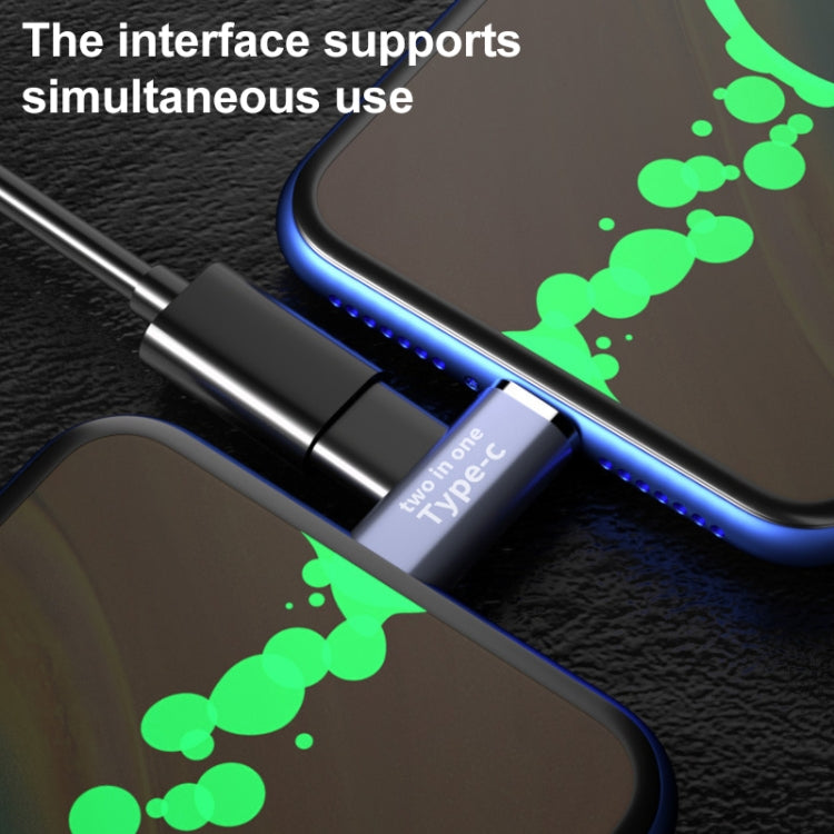 Convertidor USB-C / Type-C hembra a USB-C / Type-C macho + Micro USB macho, Type-C Female to Type-C + Micro USB Male