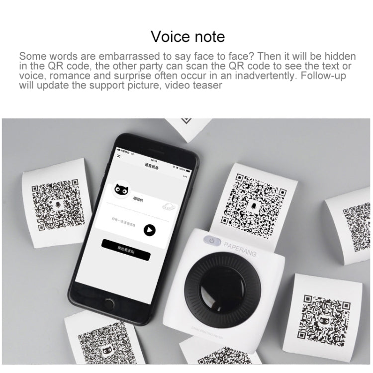 PAPERANG P2 Impresora Bluetooth portátil Impresora térmica de conexión inalámbrica para teléfono fotográfico, P2 White