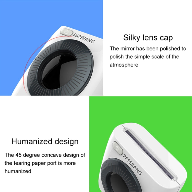 PAPERANG P2 Impresora Bluetooth portátil Impresora térmica de conexión inalámbrica para teléfono fotográfico, P2 White