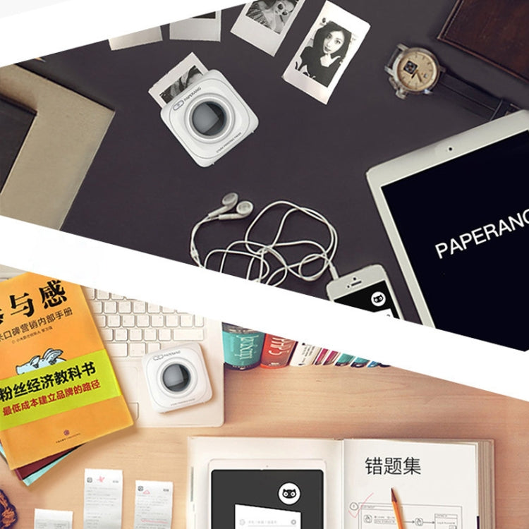 PAPERANG P1 Impresora portátil ABS Bluetooth 4.0 Impresora térmica de conexión inalámbrica para teléfono fotográfico, P1 White