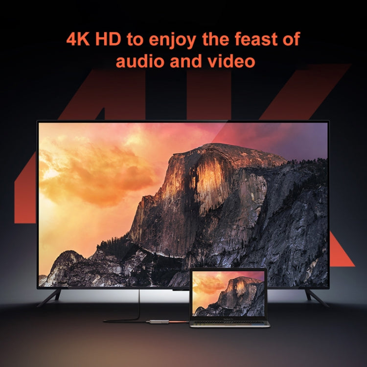 ROCK TR21 USB-C / Type-C a HDMI + USB3.0 x 3 + PD 4K 60Hz Estación de acoplamiento 5 en 1, TR21