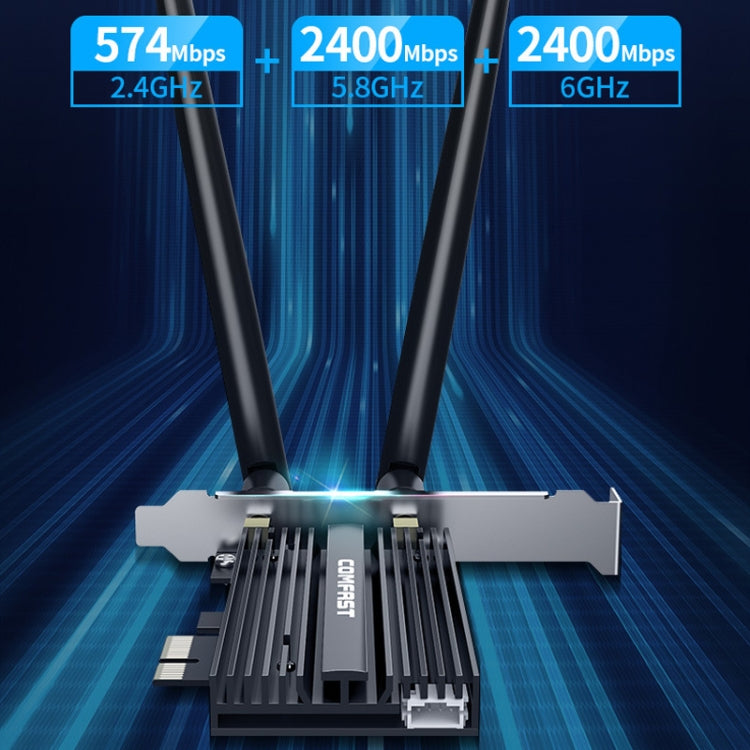 Tarjeta de red inalámbrica COMFAST AX200 Pro+ 5374Mbps WiFi6 PCIE de alta velocidad, AX200 Pro+