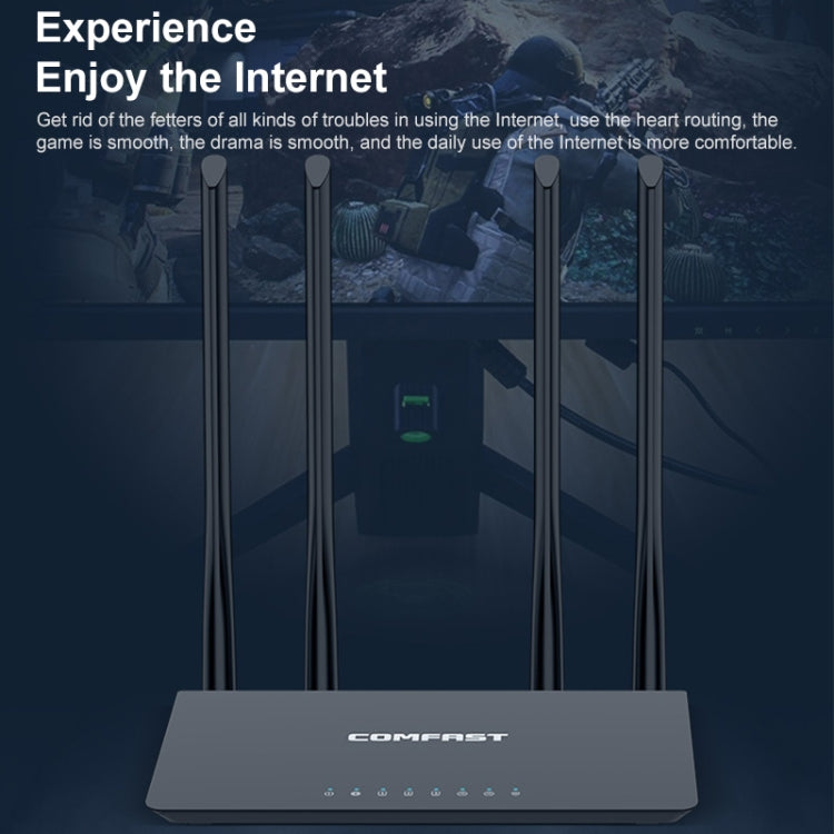 COMFAST CF-WR619AC V2 Enrutador inalámbrico de doble banda de 1200 Mbps, CF-WR619AC V2