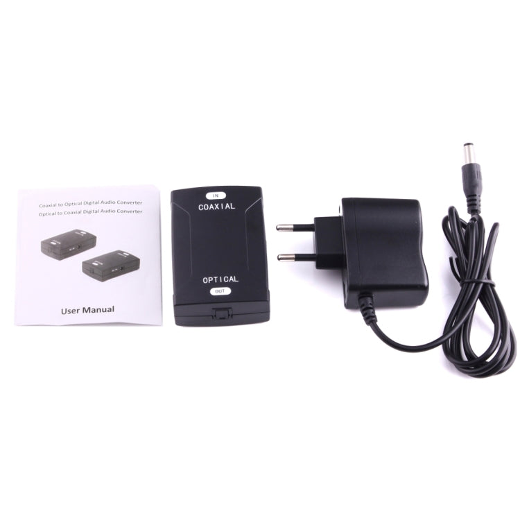 Adaptador convertidor de audio digital de entrada RCA coaxial a salida óptica Toslink, Coaxial RCA Input