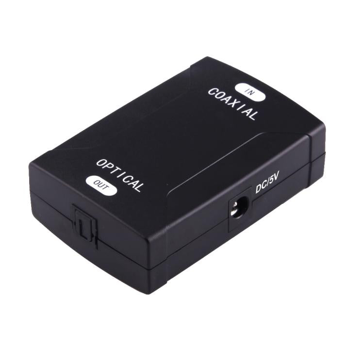 Adaptador convertidor de audio digital de entrada RCA coaxial a salida óptica Toslink, Coaxial RCA Input