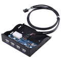 Panel frontal de bahía de expansión de disquete de 3,5 pulgadas, 4 puertos, conector adaptador HUB USB 2,0