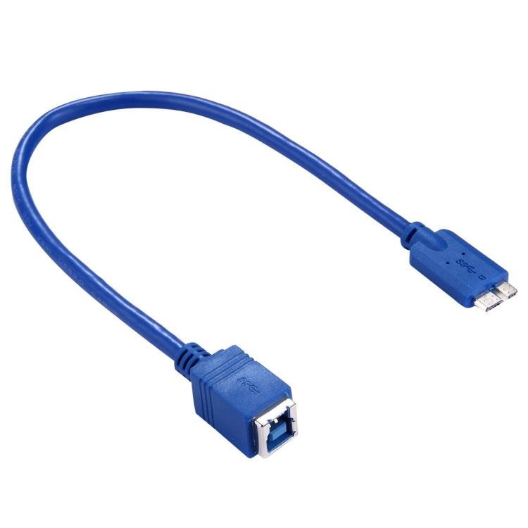 Cable adaptador de conector macho USB 3,0 B hembra a Micro B de 30cm para impresora/disco duro, BF to Micro BM, Length: 30cm