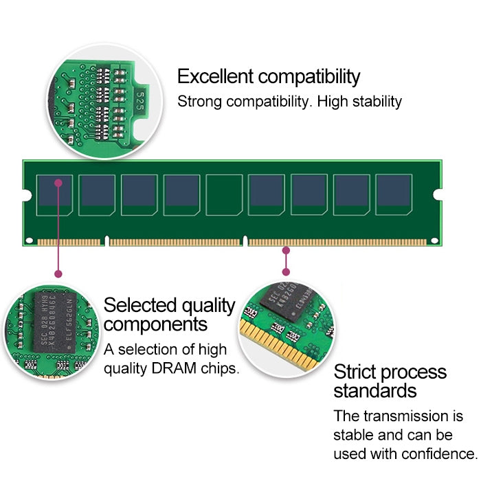 JingHai 1.5V DDR3 1333 / 1600MHz 4GB Módulo de memoria RAM para PC de escritorio, 1333 / 1600MHz 4GB