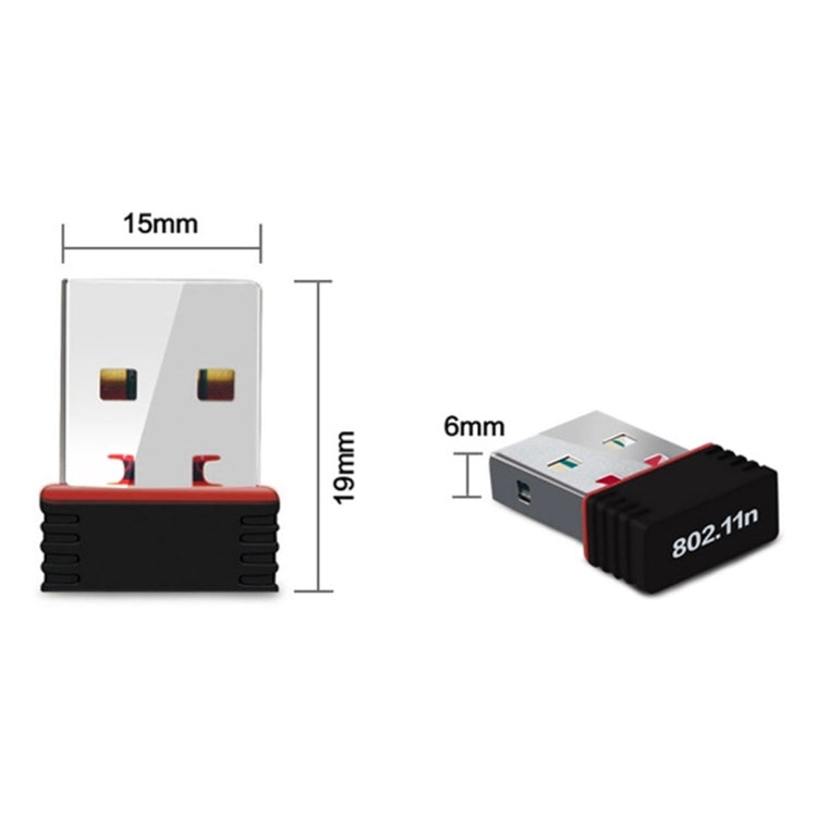 RTL8188 150Mbps 2.4GHz USB 2.0 Adaptador WiFi Tarjeta de red externa