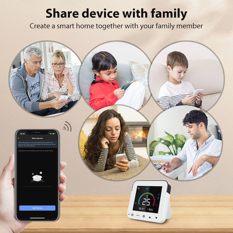 NEO NAS-RT01W WiFi Pantalla a color inteligente Termostato controlador de aire acondicionado infrarrojo