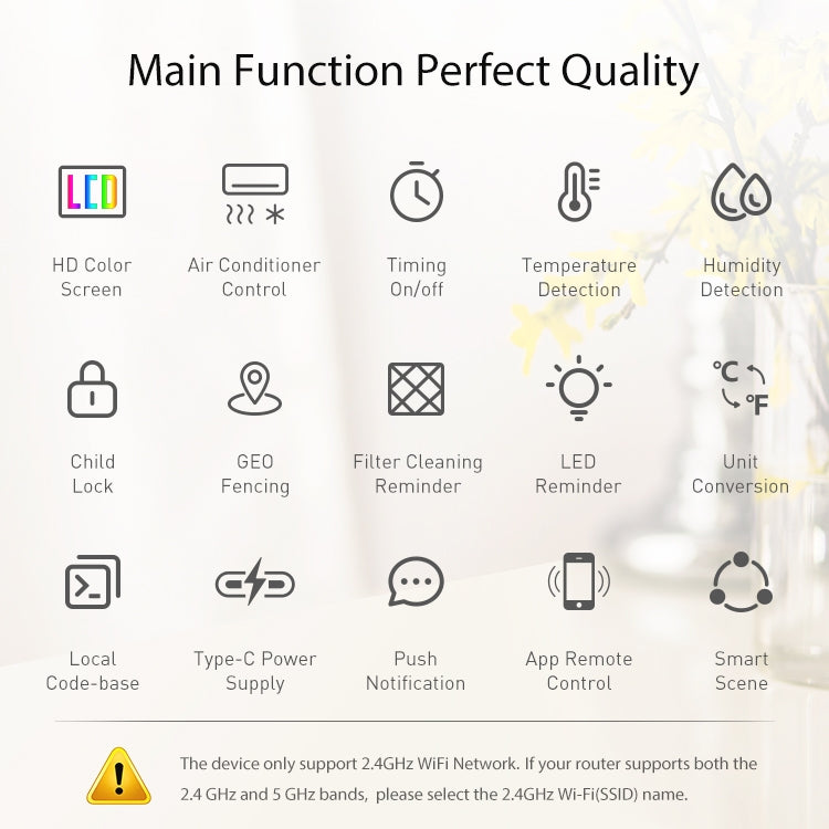 NEO NAS-RT01W WiFi Pantalla a color inteligente Termostato controlador de aire acondicionado infrarrojo
