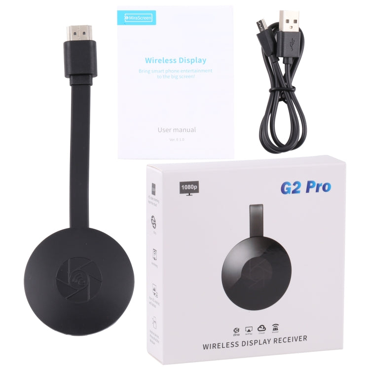 Dispositivo de visualización WiFi inalámbrico MiraScreen G2 Pro 1080P 2,4 GHz, G2 Pro