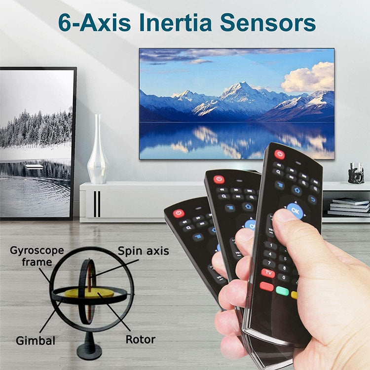 MX3 Versión de voz 2.4GHz Fly Air Mouse Teclado inalámbrico Control remoto con giroscopio