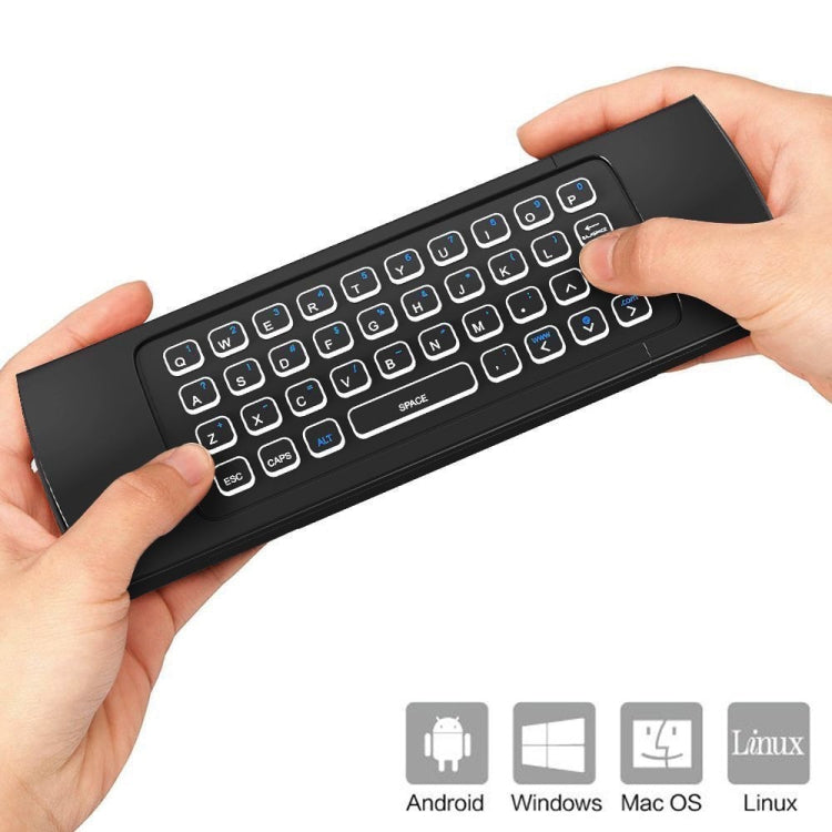 MX3-L Voz con retroiluminación 2,4 GHz Fly Air Mouse Teclado inalámbrico Control remoto, Voice with Backlit