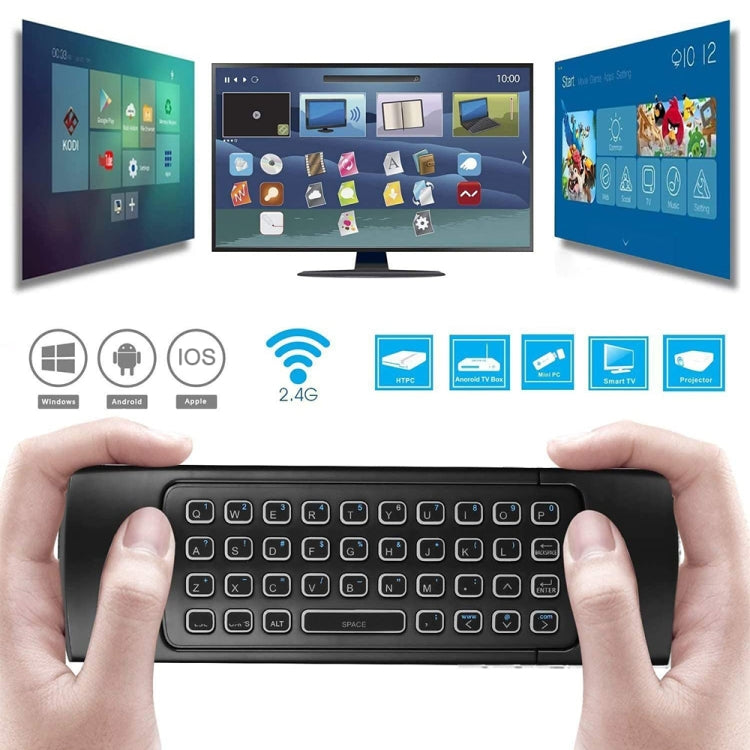 MX3-L Voz con retroiluminación 2,4 GHz Fly Air Mouse Teclado inalámbrico Control remoto, Voice with Backlit