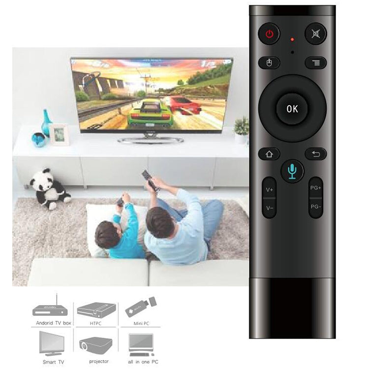 Giroscopio Q5 + Control remoto por voz, versión extranjera, USB 2,4G, ratón volador inalámbrico por voz, compatible con decodificador/computadora, Gyroscope + Voice