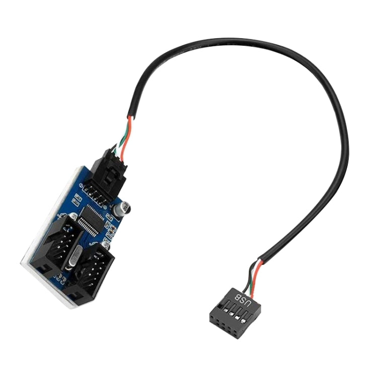 Rocketek HC427 Adaptador HUB USB2.0 de 9 pines Placa de circuito divisor uno a dos, One-to-Two