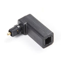 EMK Adaptador de audio de fibra óptica con cabezal de conversión macho a hembra de 360 grados, 360 Degree Male to Female