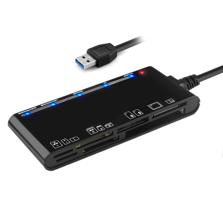 Rocketek CR7 USB3.0 Lector de tarjetas multifunción CF / XD / MS / SD / TF Tarjeta 7 en 1, USB3.0